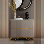 Elegant Stainless Sintered Stone Cabinet with Modern Design hbs-4429