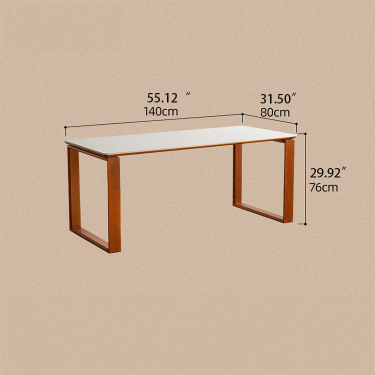 Elegant Cherry & Boxwood Dining Table with Marble Top - Modern and Stylish Design fpmxm-2771