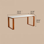 Elegant Cherry & Boxwood Dining Table with Marble Top - Modern and Stylish Design fpmxm-2771