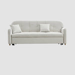 Elegant Beige-Green Khaki Pine Wood Suede Sofa - Luxurious Comfort for Your Living Space fwlp-940