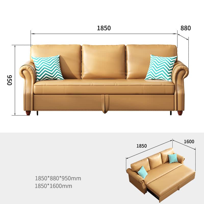 Stylish Yellow Faux Leather Sofa with Solid Wood Frame - Modern & Durable fwlp-945