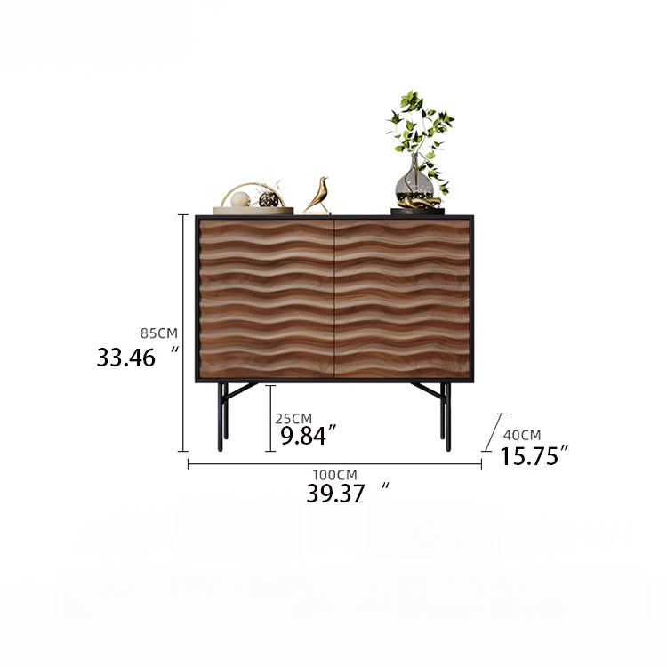 Modern Solid Wood Multi-layer Cabinet with Unique Wave Design fmsjj-4215