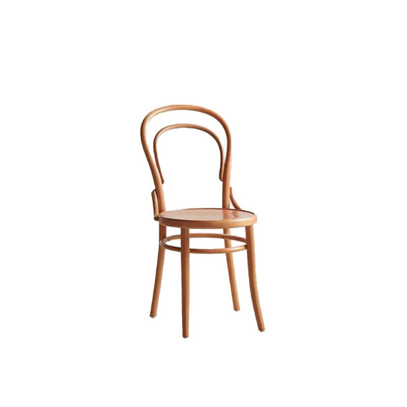 Elegant Light Brown Beech Wood Chair with Rattan Design fyx-888