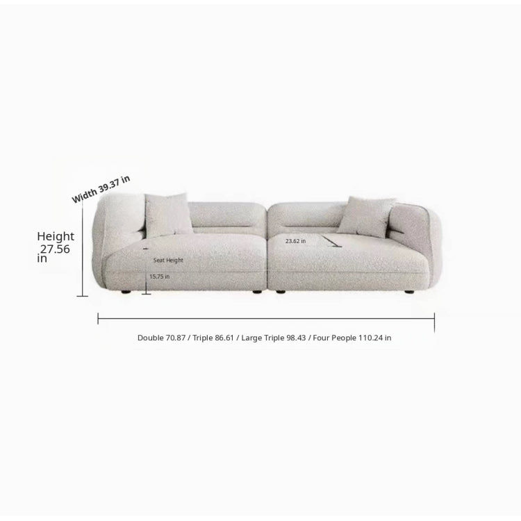 Italian Minimalist Curved Sectional Fabric Sofa, Modern Straight-Line Modular Corner Couch shsp-0209-51