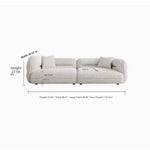 Italian Minimalist Curved Sectional Fabric Sofa, Modern Straight-Line Modular Corner Couch shsp-0209-51