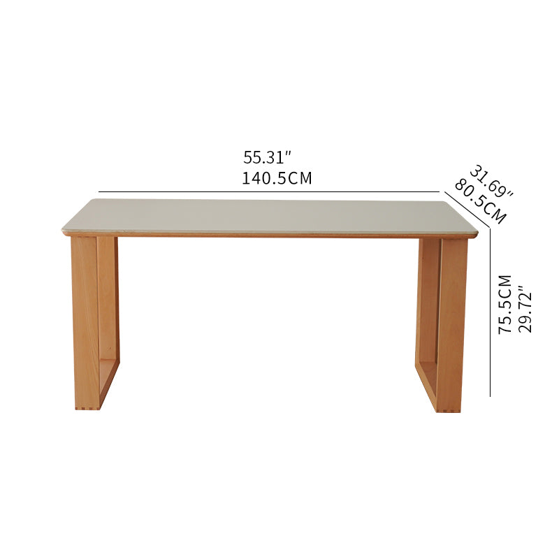 Stylish Multi-Layer Wood Dining Table with Elegant Natural Sintered Stone Top fxgmz-599