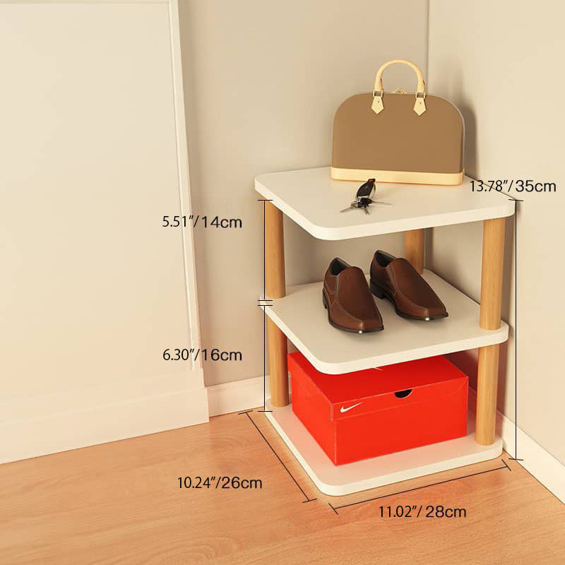 Sleek & Stylish Solid Wood Storage Rack - White, Natural, Black Finish Options fxjc-916