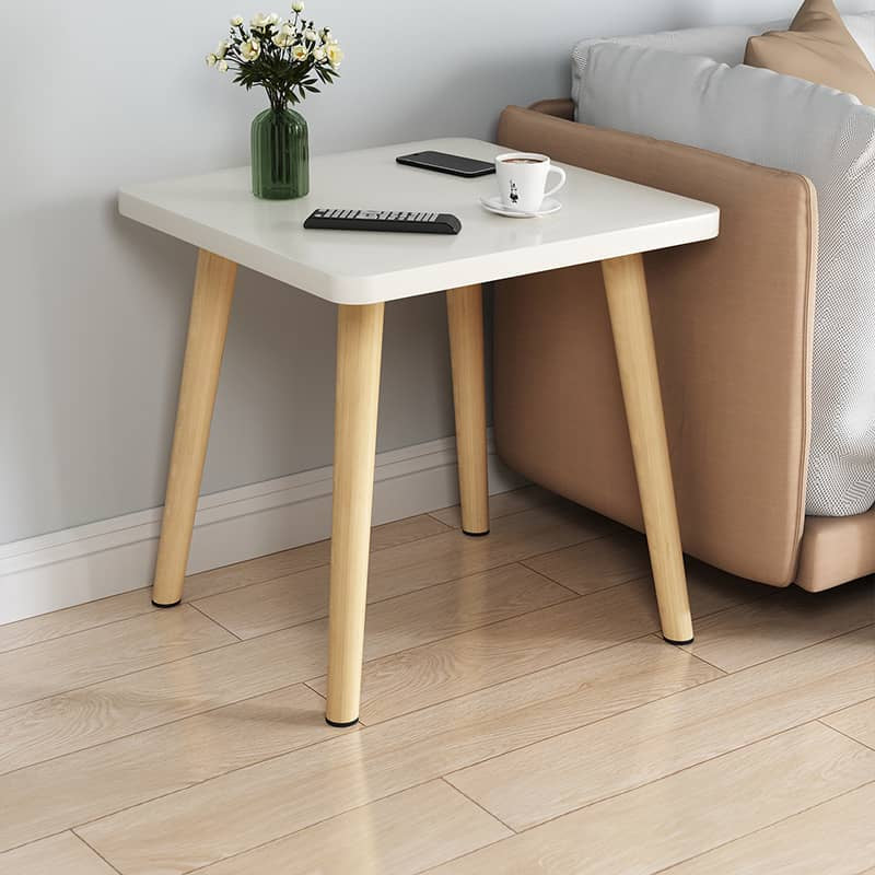Elegant Solid Wood Tea Table – Modern White, Natural, & Black Design fxjc-919