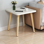 Elegant Solid Wood Tea Table – Modern White, Natural, & Black Design fxjc-919
