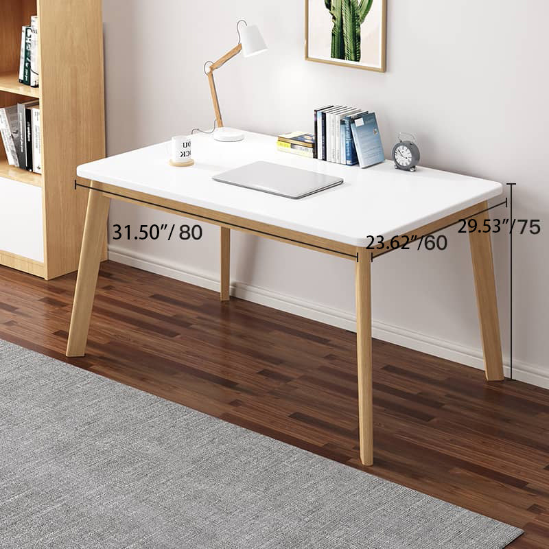 Solid Wood Table in Elegant White Finish - Perfect for Any Modern Home fxjc-920