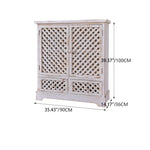 Vintage Style Solid Wood Cabinet with Distressed Finish - Enhance Your Decor Today! fczym-2343