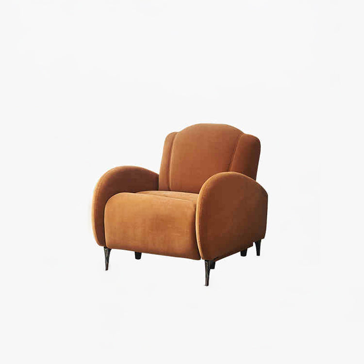 Modern Pine Wood Sofa with Orange and White Cushions - Stylish & Comfortable Seating hksc-982