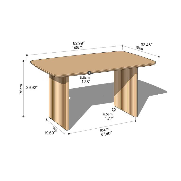 Elegant Natural Wood Table - Cherry Wood & Red Oak Finishes Available hykmq-798