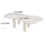 Sleek Contemporary White Oval Dining Table - Elegant Home Centerpiece hsj-2254