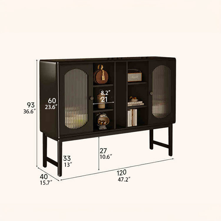Sleek Modern Cabinet with Multi-layer Board, Glass & Aluminum Alloy Design for Stylish Storage hlxl-4415
