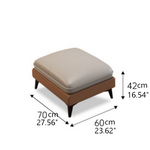 Stylish Sofa in Gray Khaki with Pine Wood Legs and Cotton Faux Leather Upholstery hzh-1363