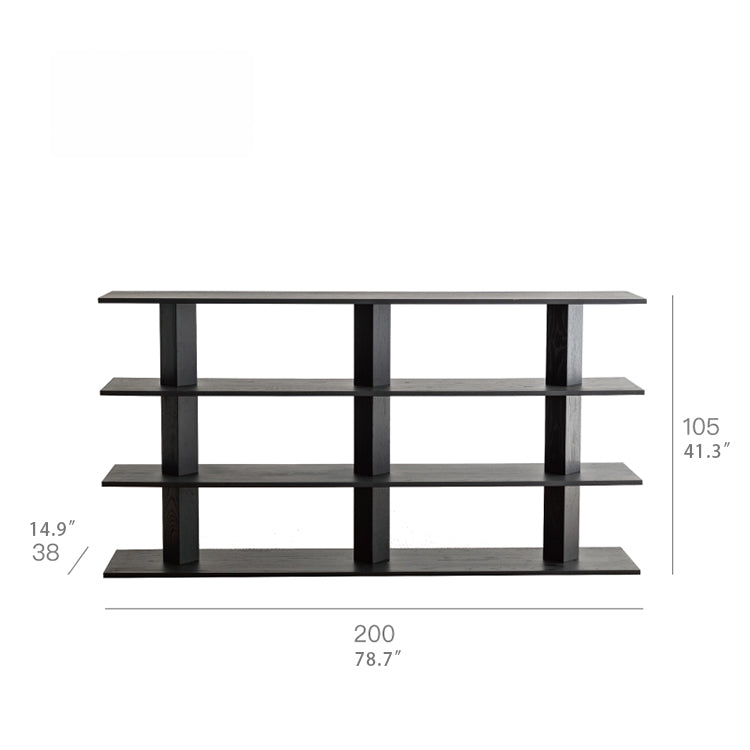 Sleek Ash Wood Storage Rack - Multi-layer Board Shelving for Modern Spaces hms-4066