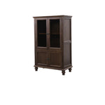 Elegant Solid Wood & Tempered Glass Cabinet for Stylish Living Rooms hyjyj-4289