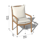 Sleek Mid-Century Modern Chair with Orange, Off-White, and Yellow Leathaire - Natural Oak, Cherry, and Light Brown Wood Finish hykmq-745