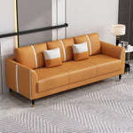Contemporary Sofa Collection - Brown, Orange, Mint Green, Blue, Gray & Off-White in Wood & Techno Fabric yr-122