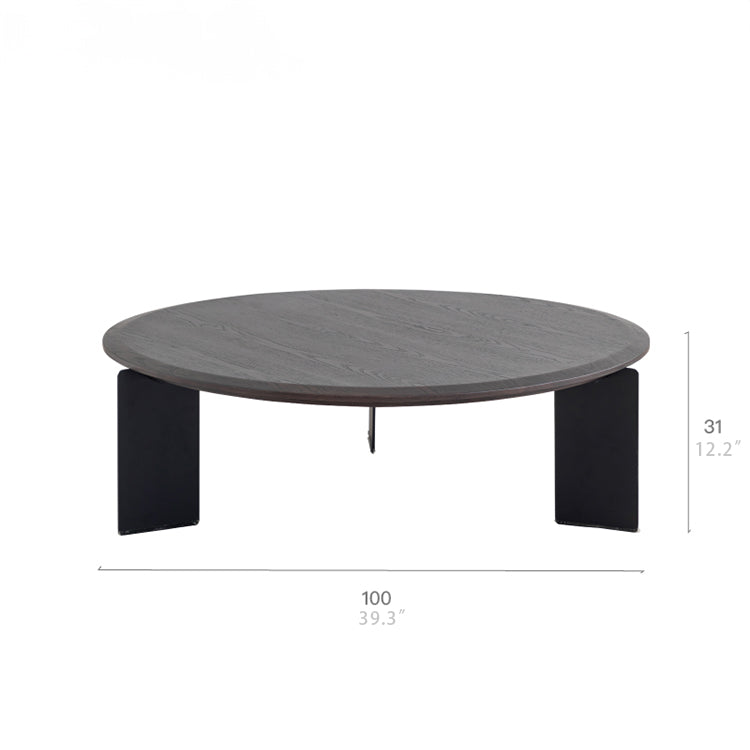 Elegant Round Coffee Table - Modern Design with Density Board Finish hms-4076