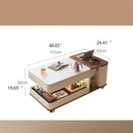 Modern Marble Coffee Table with Smart Storage and Sleek Design hfcjp-4004