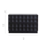 Modern Ash Wood Cabinet with Textured 3D Design - Stylish Storage Solution hms-4052