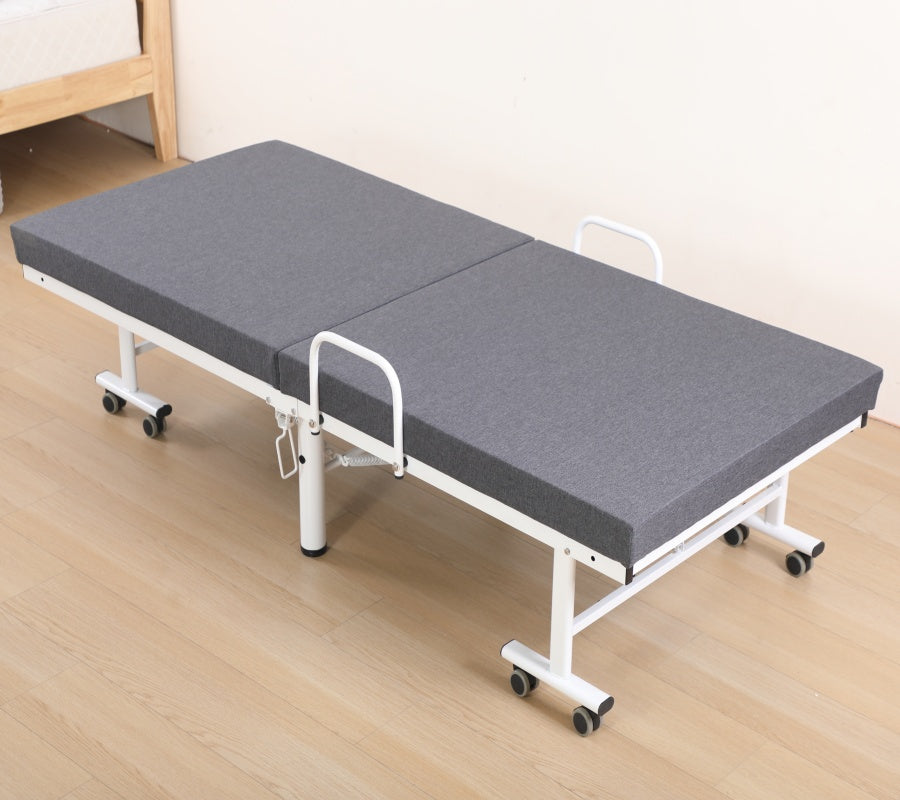 Premium Comfort Mattress: Luxurious Grey/White/Blue Options with Natural Bamboo Charcoal, Coconut Palm, Cotton, and Linen Layers fcsnm-1550