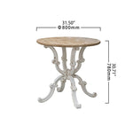 Vintage-Style Solid Wood Table with Scrollwork Base - Perfect for Elegant Interiors fczym-2335