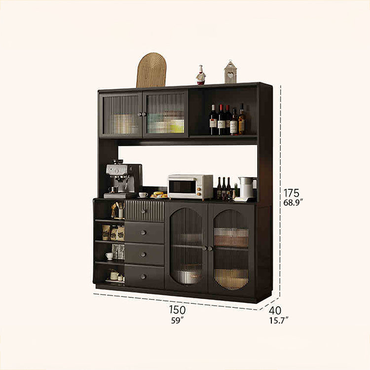 Modern Glass Display Cabinet with Storage for Kitchen and Dining Room hlxl-4401
