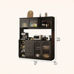 Modern Glass Display Cabinet with Storage for Kitchen and Dining Room hlxl-4401