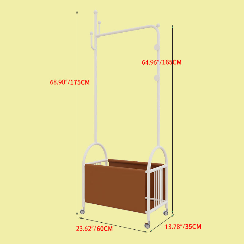 Stylish Faux Leather Coat Hanger with Storage & Hooks for Modern Homes hsj-2248