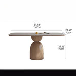 Stylish Ash Wood Table with Durable Sintered Stone Top for Modern Homes fjx-2682