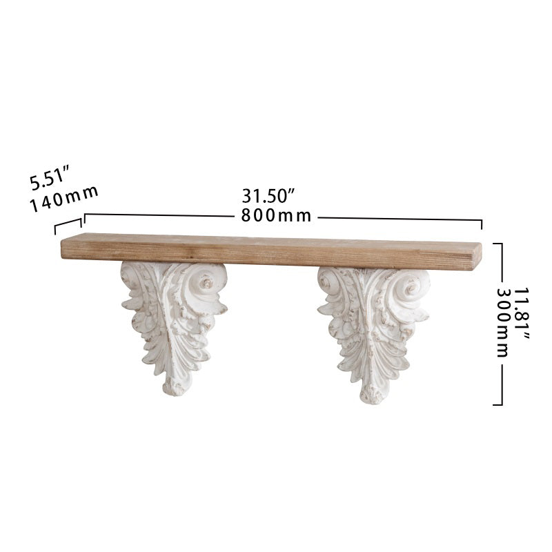 Decorative Chinese Fir Storage Rack - Stylish Wood Wall Shelf for Elegant Home Decor fczym-2340
