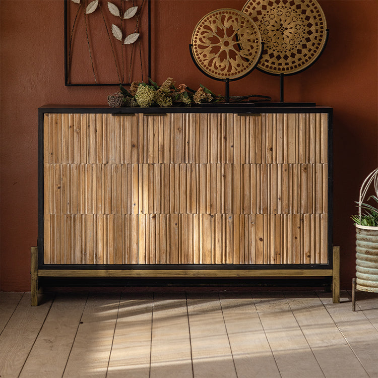 Stylish Solid Wood & Density Board Cabinet - Perfect for Elegant Home Decor hdst-4319