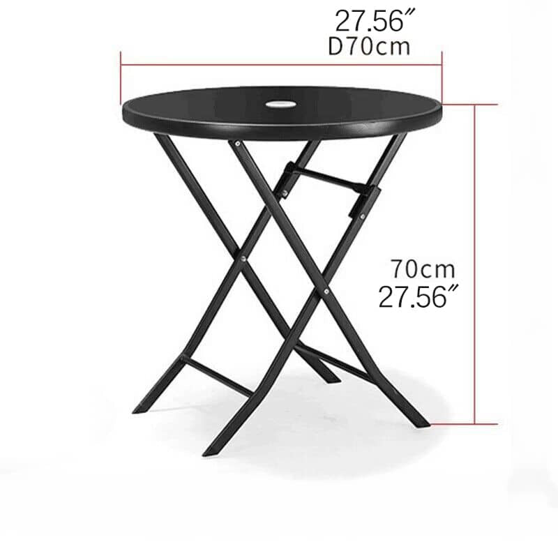 Stylish Modern Table with Black Glass Top and Durable Brown Steel Frame zy-268