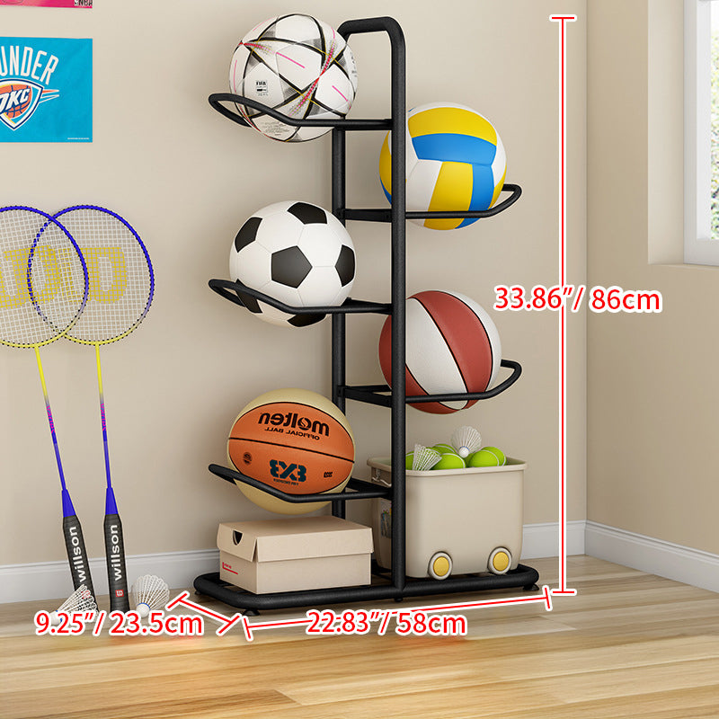 Multi-Tier Metal Sports Storage Rack for Balls & Equipment Organization hsen-2027