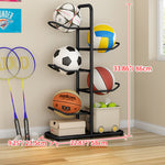 Multi-Tier Metal Sports Storage Rack for Balls & Equipment Organization hsen-2027