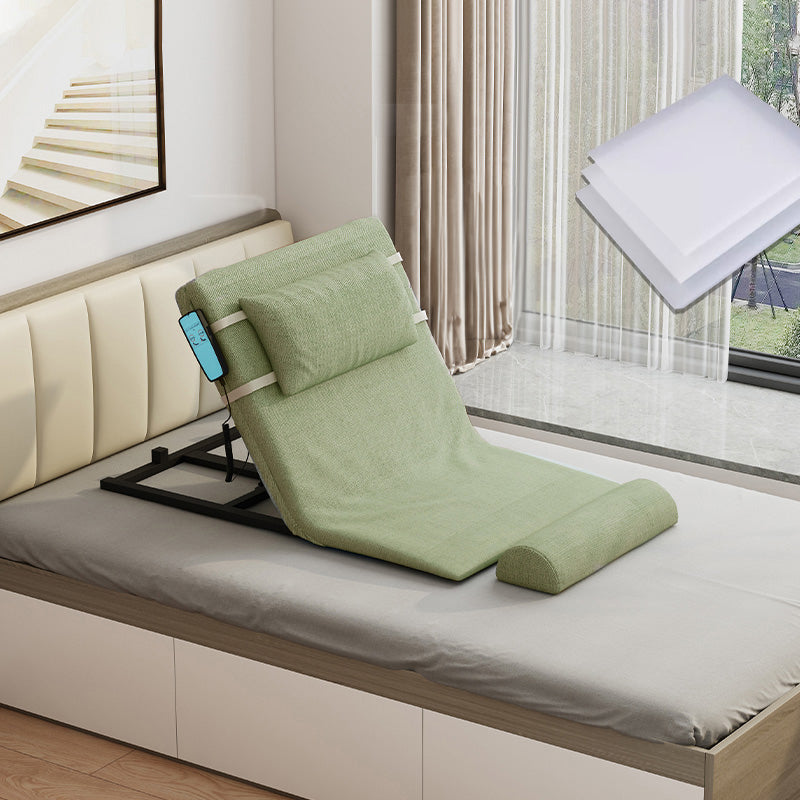 Stylish Grey-Green Bed with Durable Aluminum Alloy Frame and Cozy Cotton-Linen Upholstery foltm-1554
