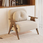 Stylish Rubber Wood Sofa with Faux Leather in Beige, Khaki, Orange & Fog Blue fsq-1415