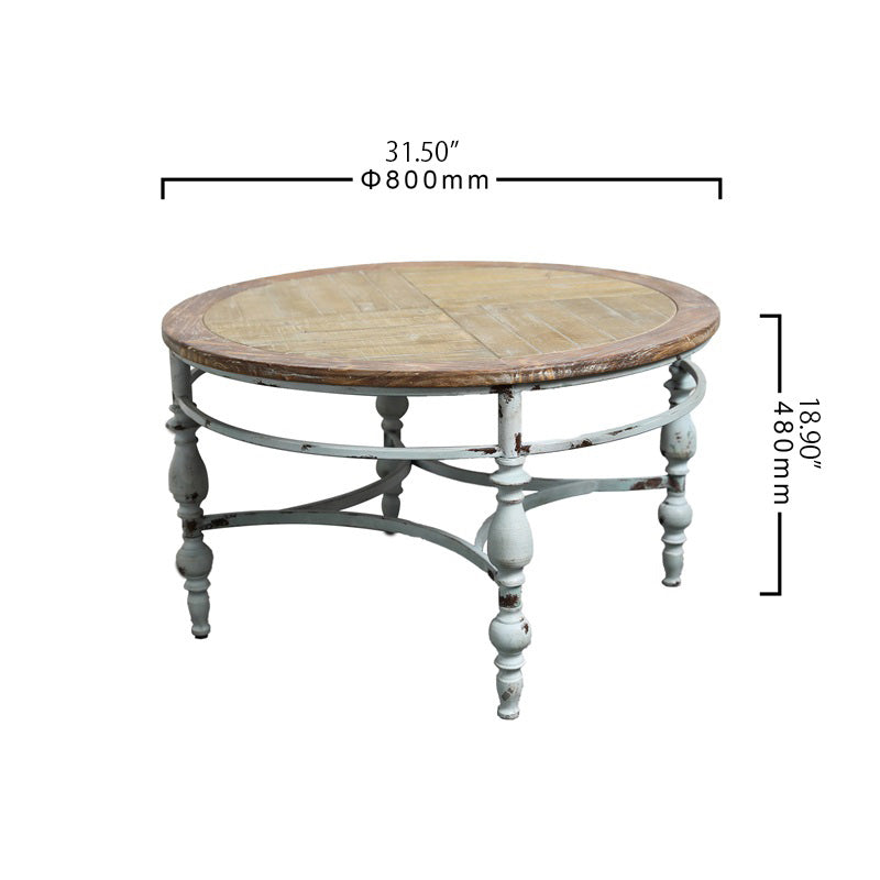 Vintage Elegance: Chinese Fir Tea Table for Timeless Charm fczym-2323