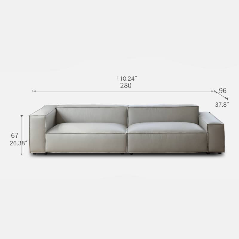 Luxury Off White Scratch-Resistant Sofa with Durable Pine Frame and Plush Down Filling my-358