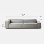 Luxury Off White Scratch-Resistant Sofa with Durable Pine Frame and Plush Down Filling my-358