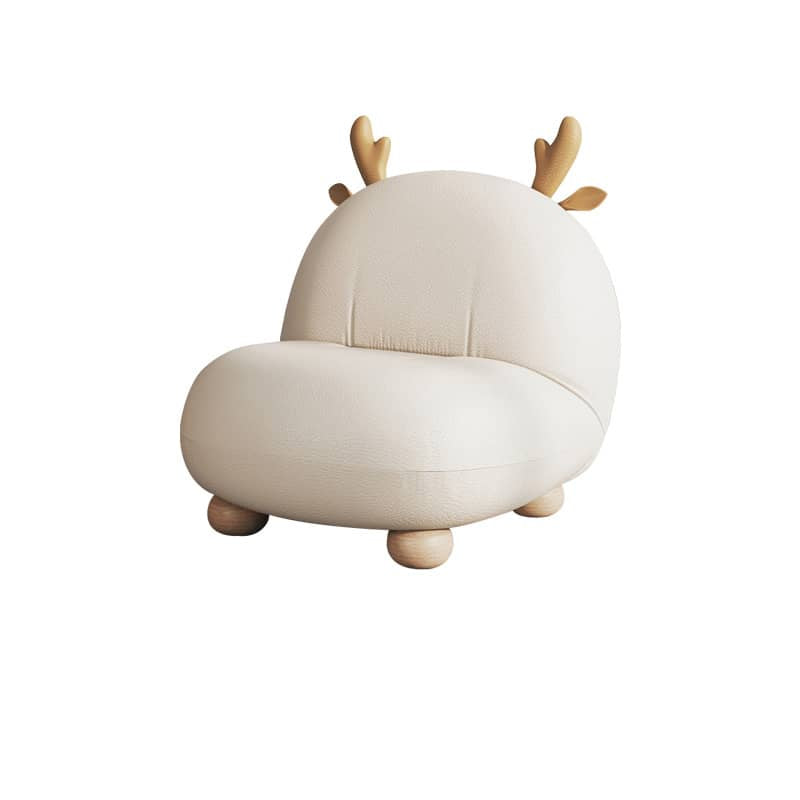 Cozy Deer Antler Sofa Chair - Plush Velvet & Wooden Base for Kids Room Decor hns-4130