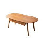Natural Wood Tea Table - Oak, Paulownia, Copper Cherry Wood Design fyx-867