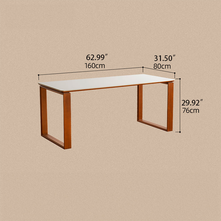 Elegant Cherry & Boxwood Dining Table with Marble Top - Modern and Stylish Design fpmxm-2771
