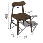 Elegant Natural Wood Chair in Brown - Oak, Cherry, and Black Walnut Options hykmq-740