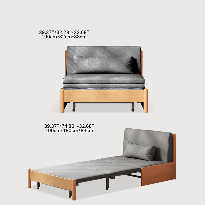 Premium Beige Gray Sofa with Zelkova Wood Frame and Cotton-Linen Upholstery fcp-1291