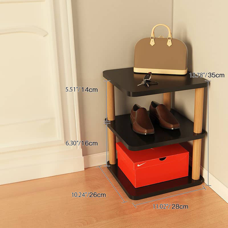 Sleek & Stylish Solid Wood Storage Rack - White, Natural, Black Finish Options fxjc-916