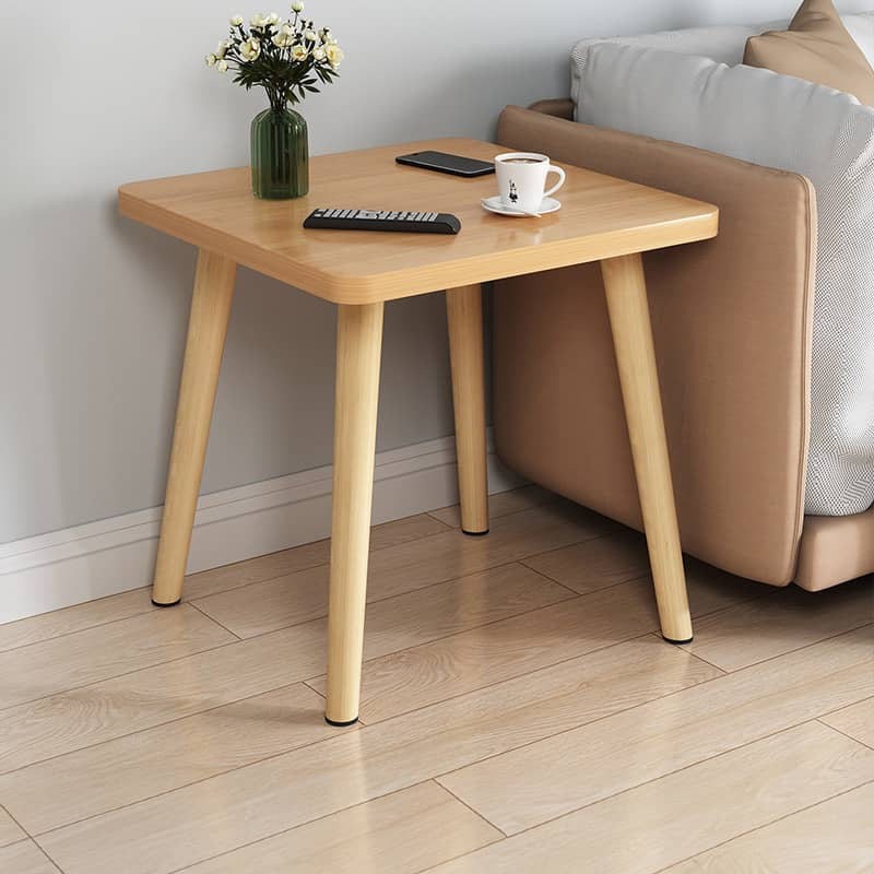 Elegant Solid Wood Tea Table – Modern White, Natural, & Black Design fxjc-919